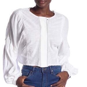 Free People Balloon Sleeve Blouse/Top